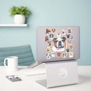 Pegatina Bulldog inglés y amigos