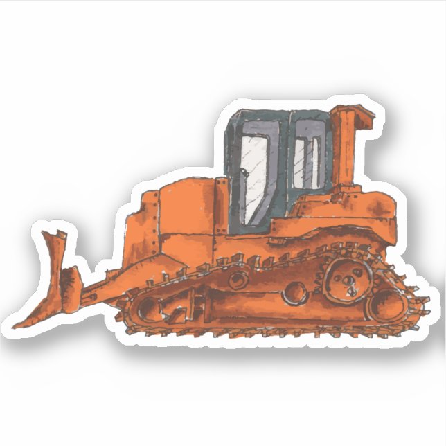 Pegatina Bulldozer (Anverso)