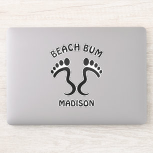 Pegatina Bum de playa de nombre personalizado