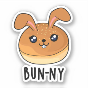 Pegatina Bun-ny Funny Conejo Conejo Conejo Conejo Bun Pun