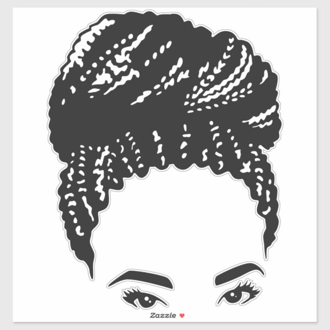 Pegatina Bun trenzado (Hoja)