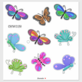 Pegatina Bunch of Butterflies Whimsical and Cute