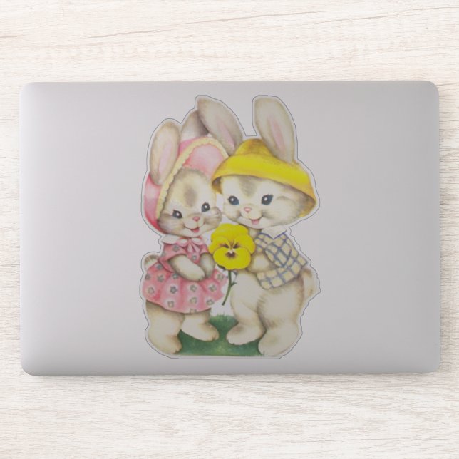 Pegatina Bunny Chica y Boy (Ordenador)