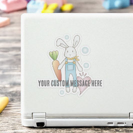 Pegatina Bunny de animales rellenos personalizados