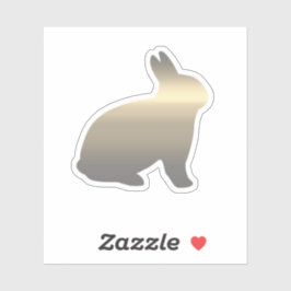 Pegatina Bunny dorado