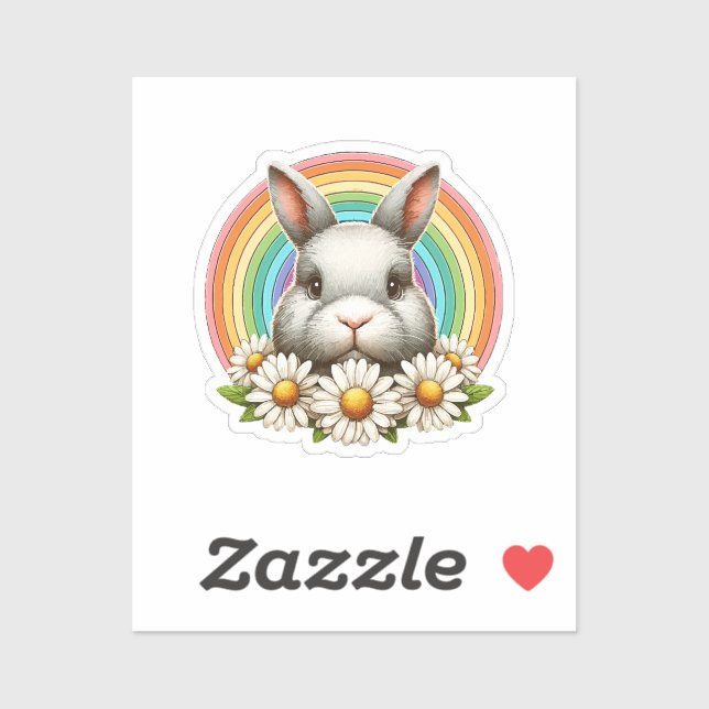 Pegatina Bunny Face (Hoja)