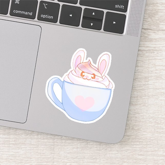 Pegatina Bunny Latte Con Canela (Detalle)