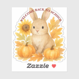 Pegatina Bunny Welcome to Back To School
