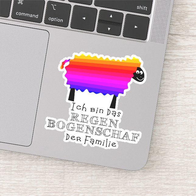 Pegatina Bunter Regenbogenschaf (Detalle)