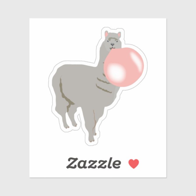 Pegatina Burbble Gum Llama a burbuja (Hoja)