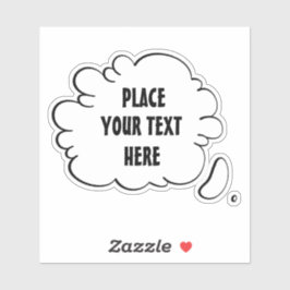 Pegatina Burbuja de discurso de texto de personalizado