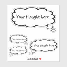 Pegatina Burbuja de pensamiento de dibujos animados lindos 