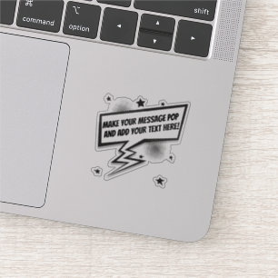 Pegatina Burbuja del discurso de la llamada al estilo cómic