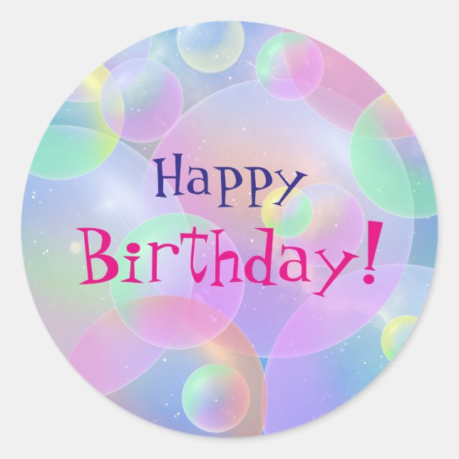 Pegatina - Burbujas - Personalizable (Anverso)