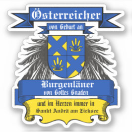 Pegatina Burgenland Von Gottes Gnaden Wappen Österreich