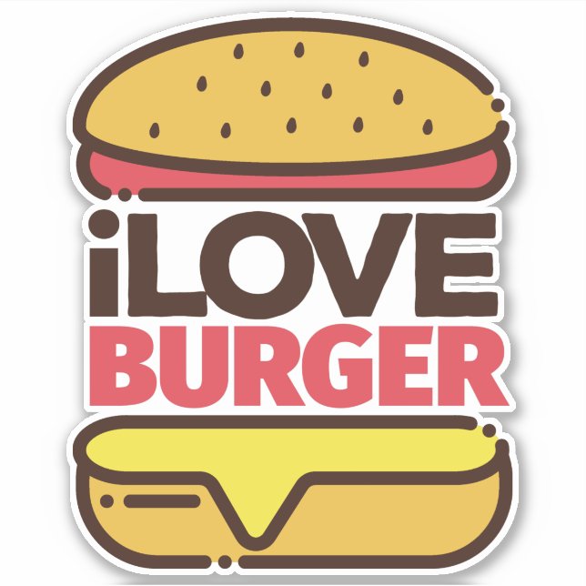 Pegatina Burger Lover (Anverso)