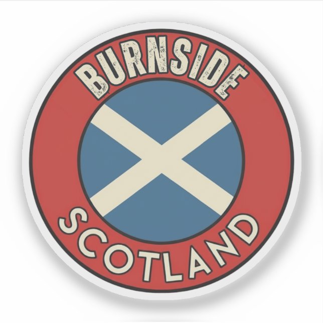 Pegatina Burnside, Escocia (Anverso)