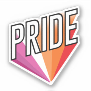 Pegatina Burst del Orgullo Lesbiano