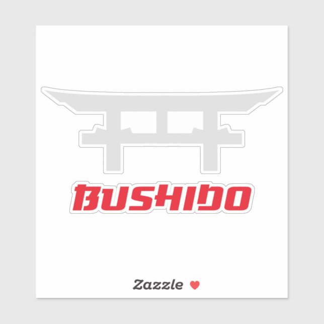 Pegatina Bushido Martial Arts Honor (Hoja)