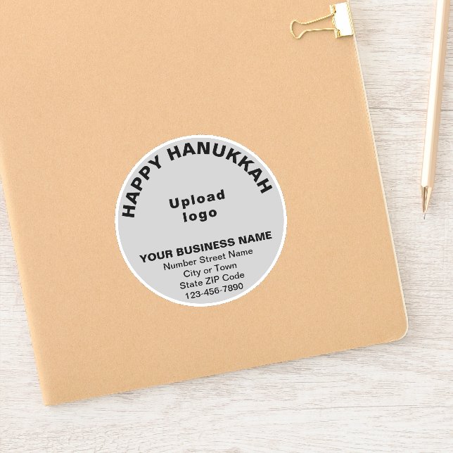 Pegatina Business Hanukkah Saludo en Vinyl de Ronda Gris (Cuaderno)