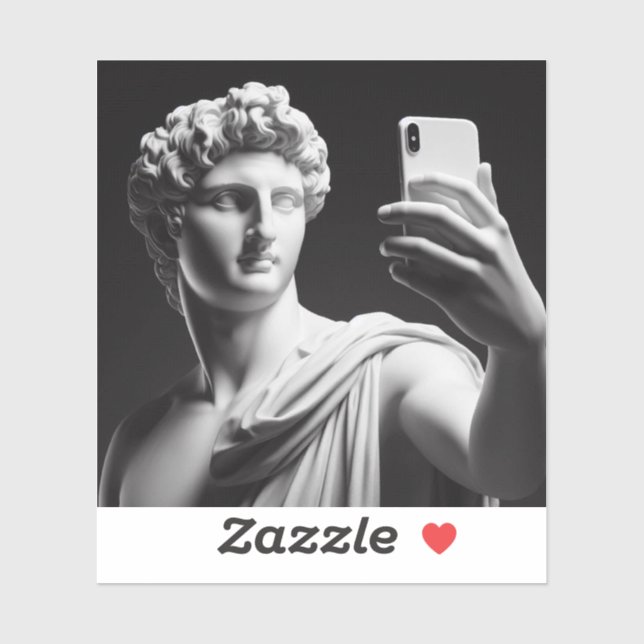 Pegatina Busto de mármol (Hoja)