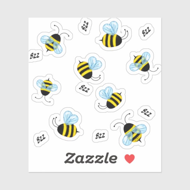 Pegatina Busy Buzzing Bees Honeybee 14 Piece Set (Hoja)