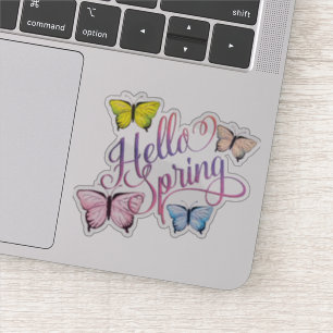 Pegatina Butfly Hello Spring