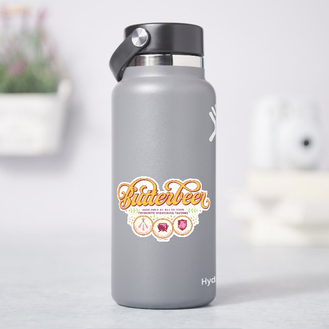 Pegatina BUTTERBEER™ Disponible En Tabernas Mágicas (hidrofrasco)