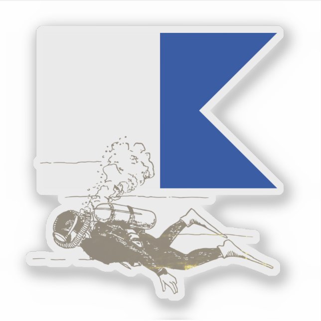 Pegatina Buzo Abajo (Anverso)