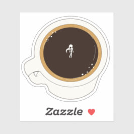 Pegatina Buzo de Taza de Café