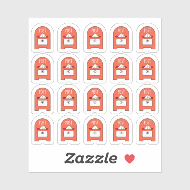 Pegatina Buzón de correo de correo de la oficina de correo  (Hoja)