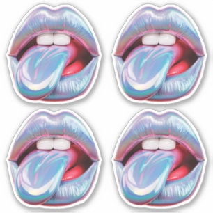 Pegatina Buzón de plata holográfica