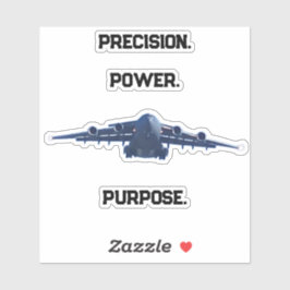 PEGATINA C-17 GLOBEMASTER PODER DE PRECISIÓN CON PROPÓSITO