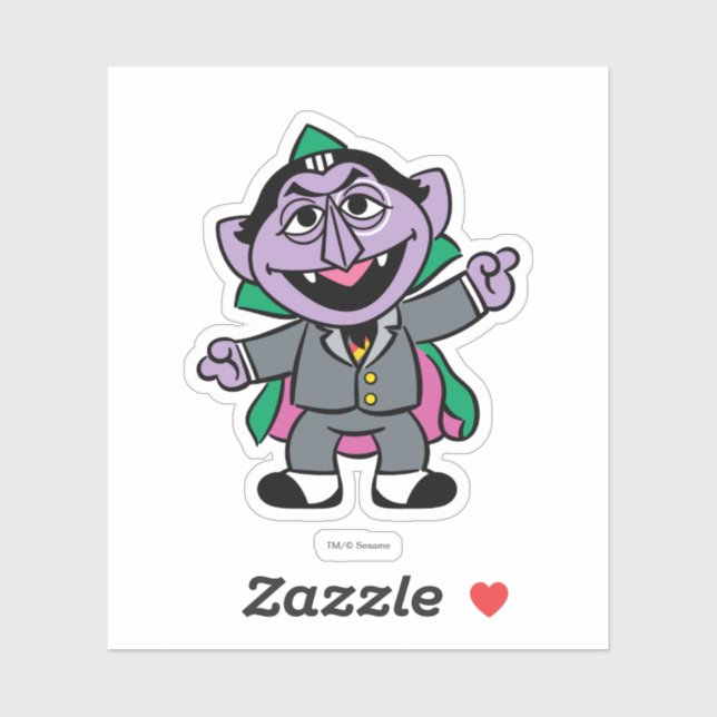 Pegatina C es para Count von Count | Añadir su nombre (Hoja)