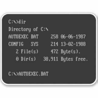 Pegatina C:\> Línea de comandos del símbolo del sistema de 