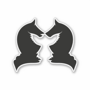 Pegatina Caballeros y águila del ajedrez