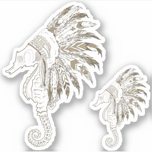 Pegatina caballito de mar (Anverso)