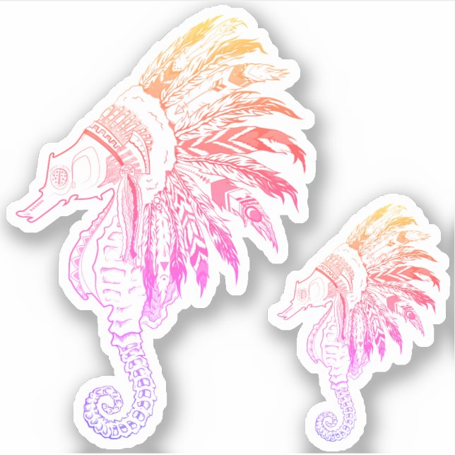 Pegatina caballito de mar (Anverso)