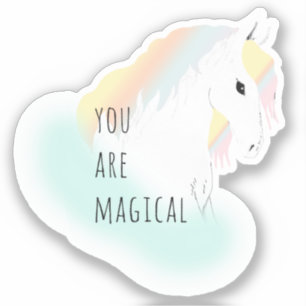 Pegatina Caballo arcoiris Unicornio