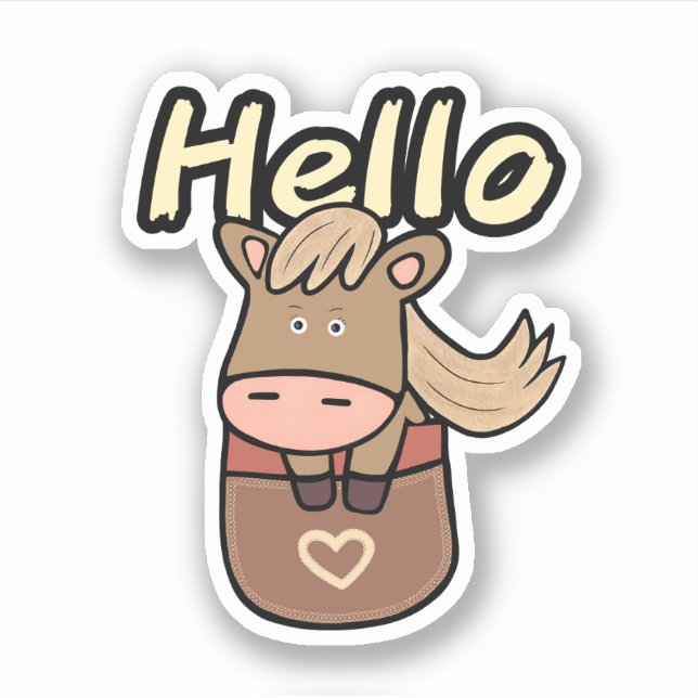 Pegatina Caballo de bolsillo (Anverso)