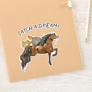 Pegatina Caballo de la Bahía de Dreamcatcher