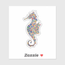 Caballo marino acuarela