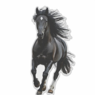 Pegatina Caballo negro