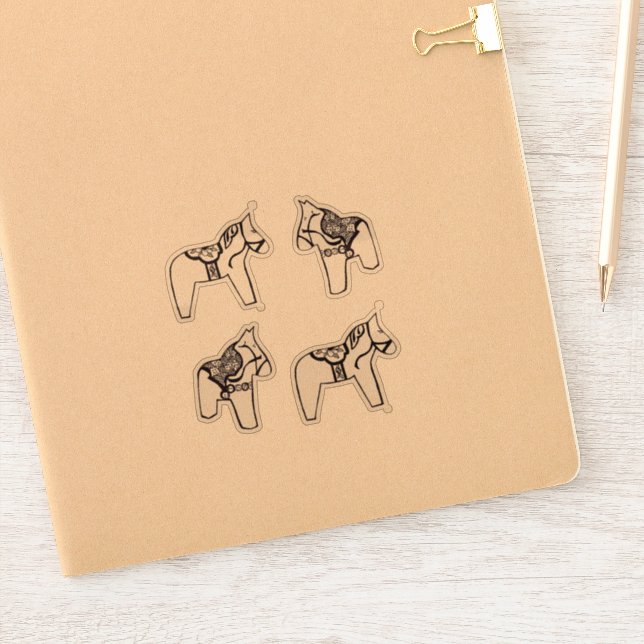 Pegatina Caballos de Dala (Cuaderno)