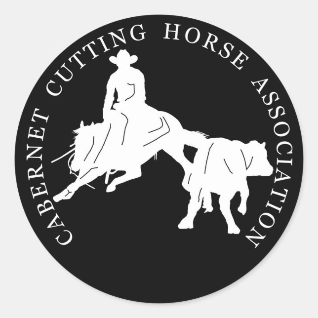 Pegatina Cabernet CHA Noir Rond Blanc (Anverso)