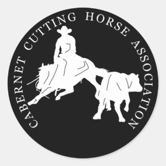 Pegatina Cabernet CHA Noir Rond Blanc