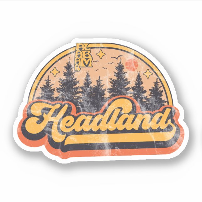 Pegatina Cabeza, Alabama (Anverso)