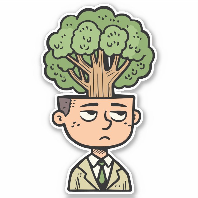 Pegatina Cabeza de árbol (Anverso)