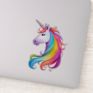 Pegatina Cabeza de caballo de personalizado de unicornio