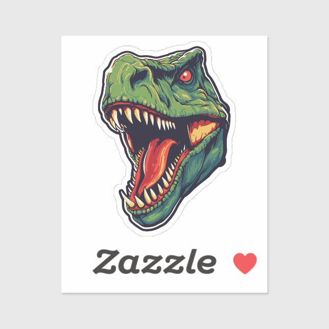 Pegatina Cabeza de dragón (Hoja)